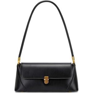 Vintage Style Black Baguette Shoulder Bag